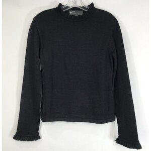 Inti By George Alexander Sweater Womens Size Small Black Alpaca Silk